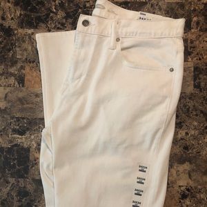 Slim white jeans
